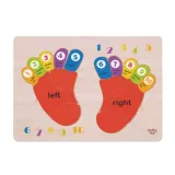 Drewniana układanka stopy do nauki kolorów