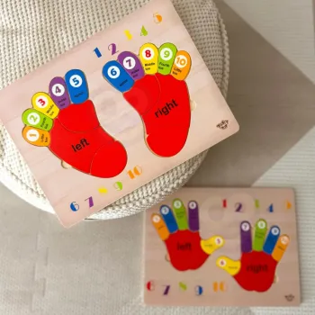 Układanka z bezpiecznego drewna dla maluchów