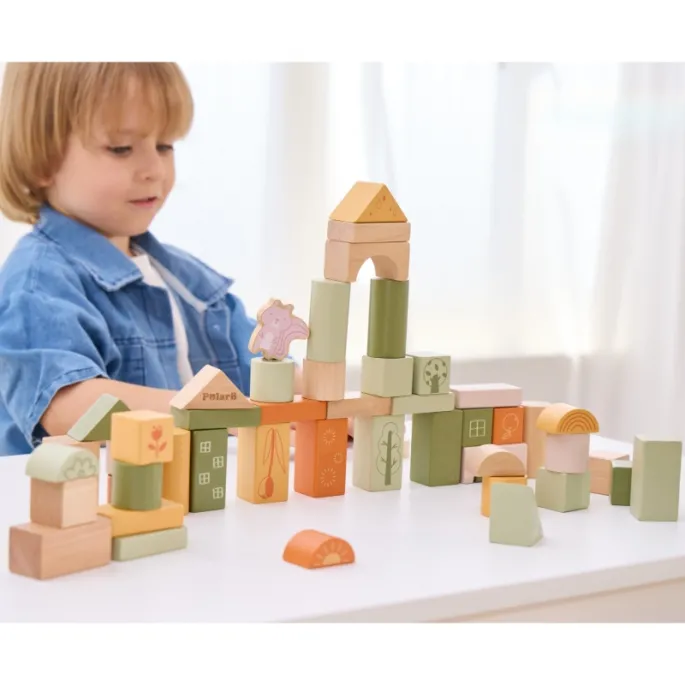 Drewniane bloki rozwijające kreatywność
