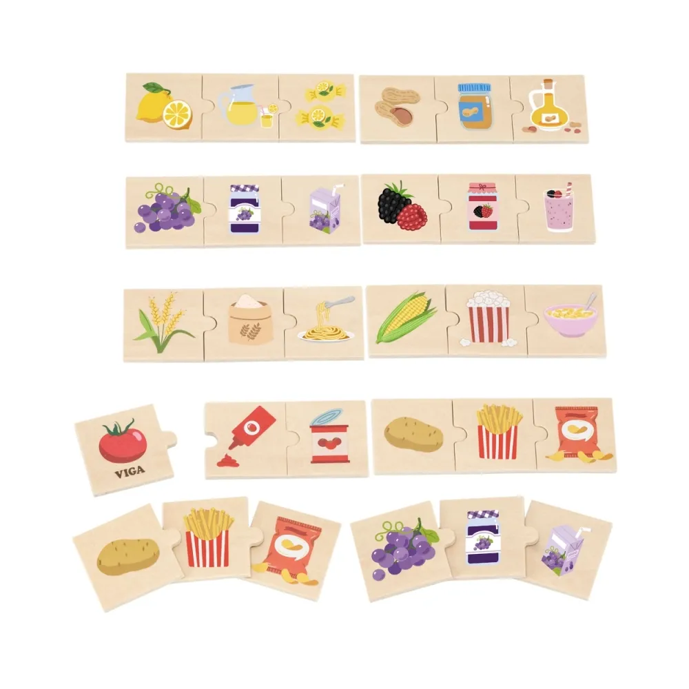 VIGA Zestaw Puzzli Odkrywaj Związki Między Naturą a Jedzeniem