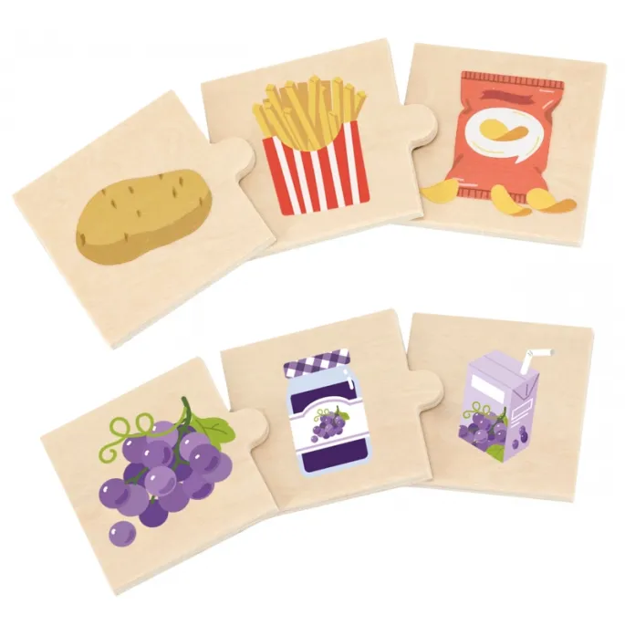 Dziecięce puzzle uczące o produkcji żywności i rolnictwie