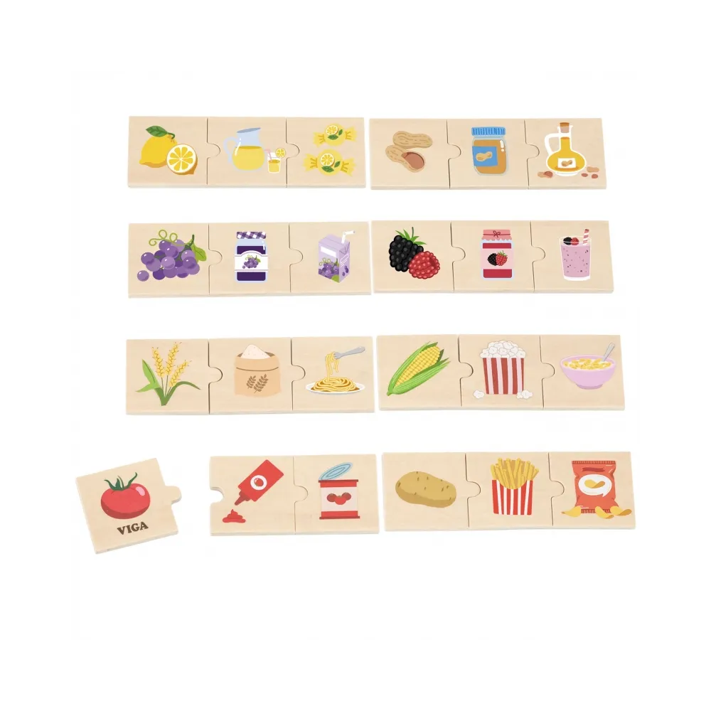 VIGA Zestaw Puzzli Odkrywaj Związki Między Naturą a Jedzeniem