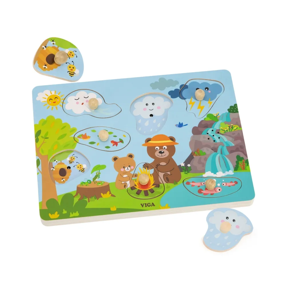 VIGA Puzzle Dźwiękowe Odkrywamy Naturę