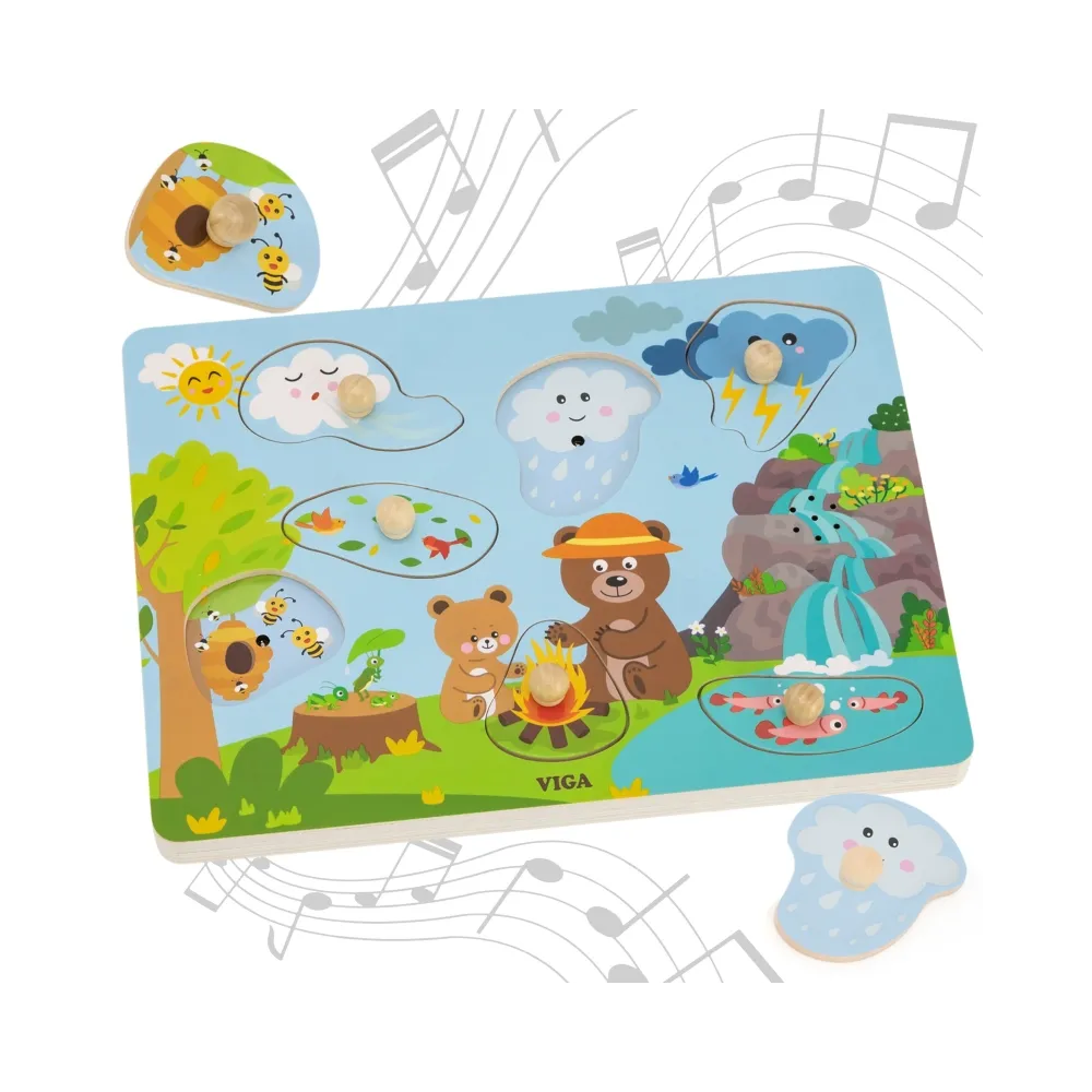 VIGA Puzzle Dźwiękowe Odkrywamy Naturę