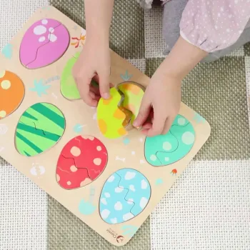 CLASSIC WORLD Drewniana Układanka Jajka Dinozaurów