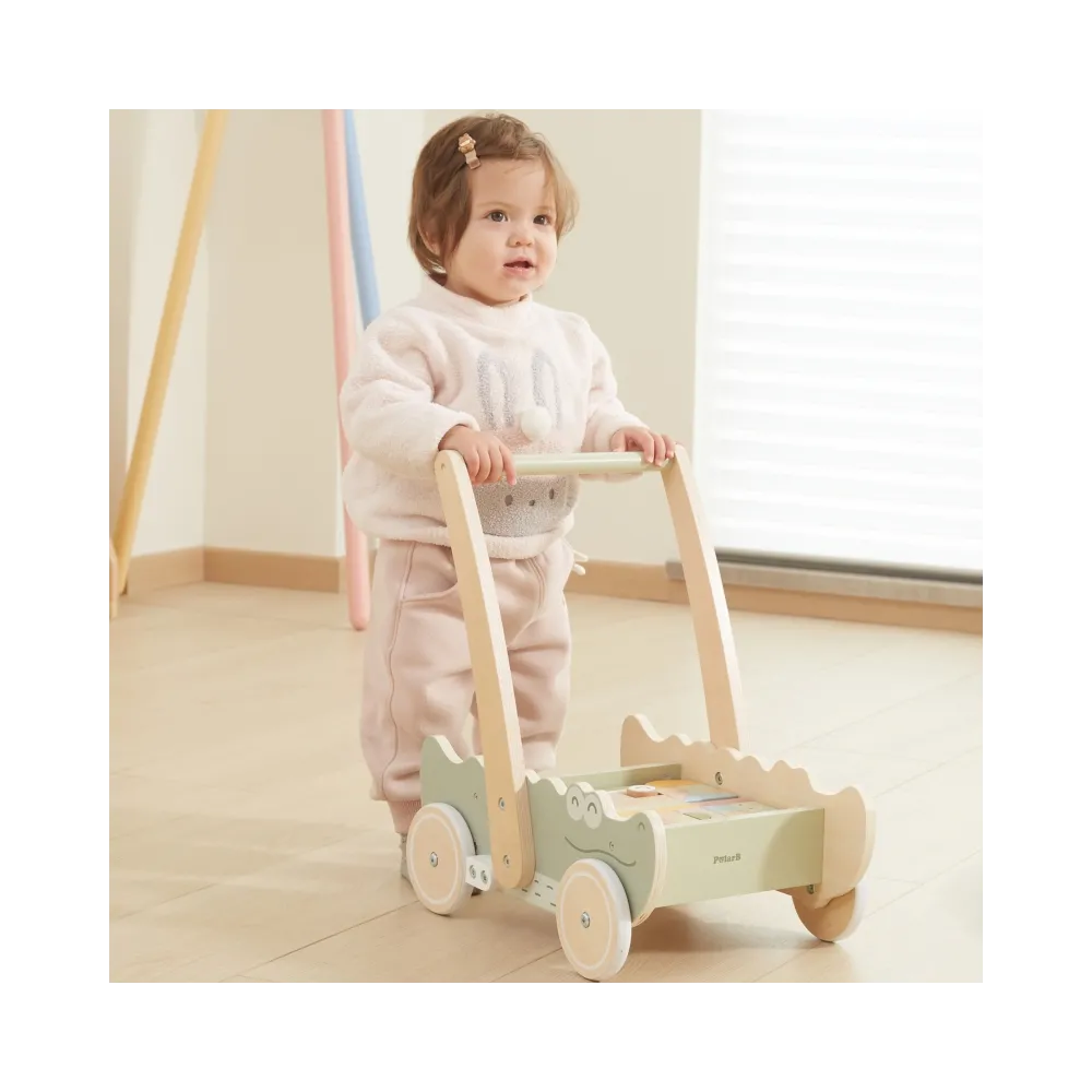 Viga Drewniany Wózek Na Klocki Pchacz