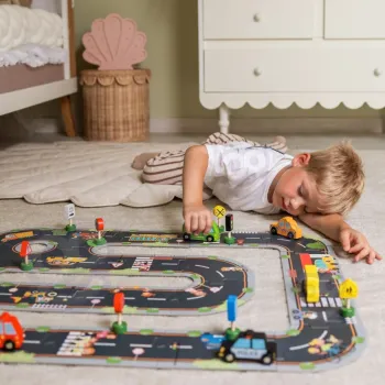 WOOPIE GREEN Droga Puzzle dla Dzieci Autostrada Makieta 21 el. Certyfikat FSC