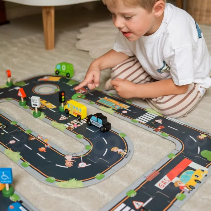 Idealny prezent dla małych miłośników motoryzacji i zabawy.