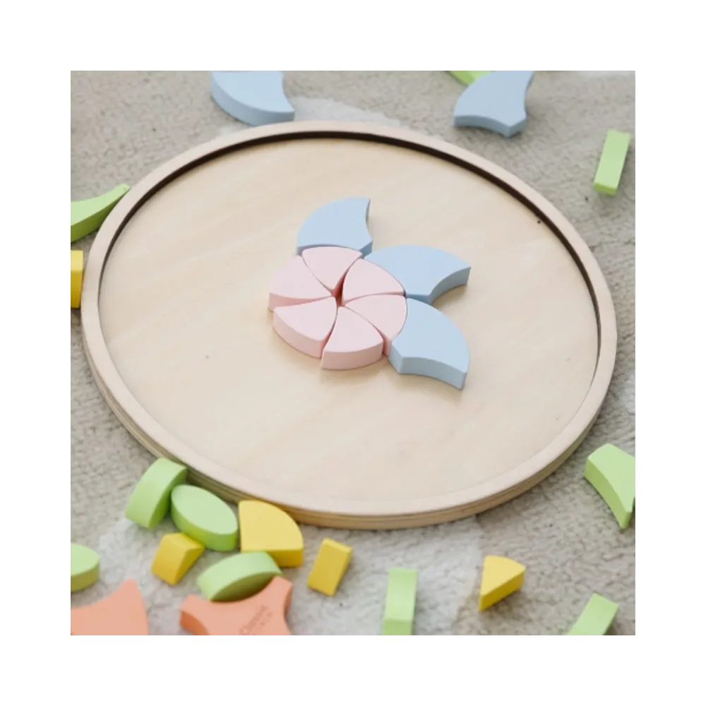 CLASSIC WORLD Pastelowa Mandala Układanka Montessori Mozaika Kwiaty