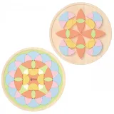 CLASSIC WORLD Pastelowa Mandala Układanka Montessori Mozaika Kwiaty