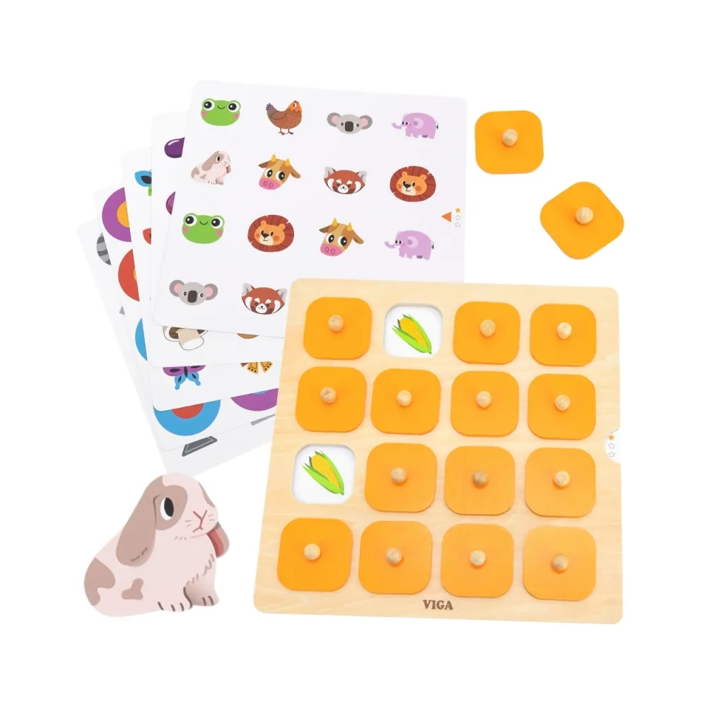 Viga Memory Gra Pamięciowa Zgadnij Obrazki 10 Kart Montessori