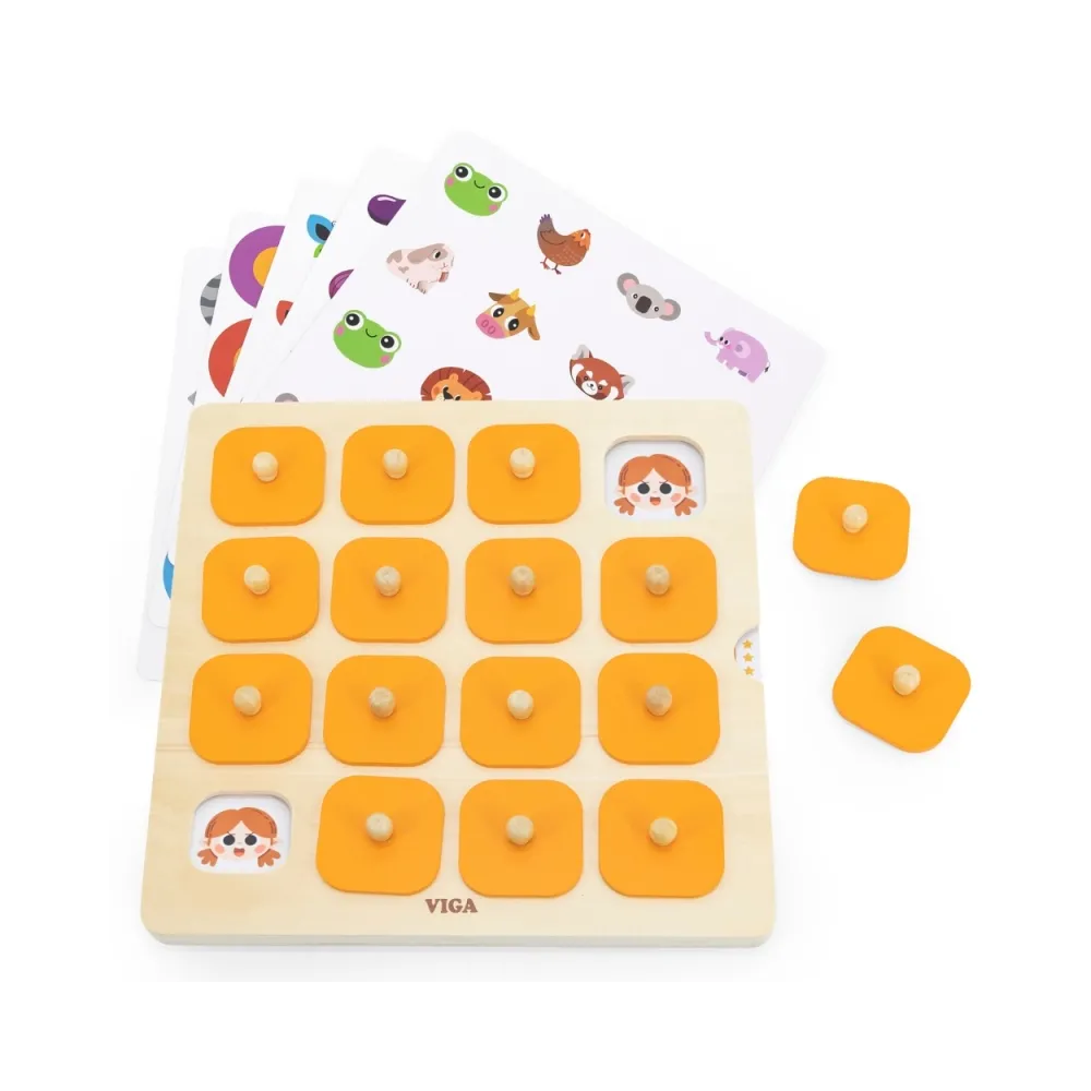 Viga Memory Gra Pamięciowa Zgadnij Obrazki 10 Kart Montessori