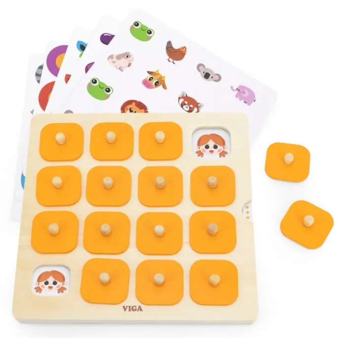 Zestaw gry pamięciowej z 10 kartami do odkrywania