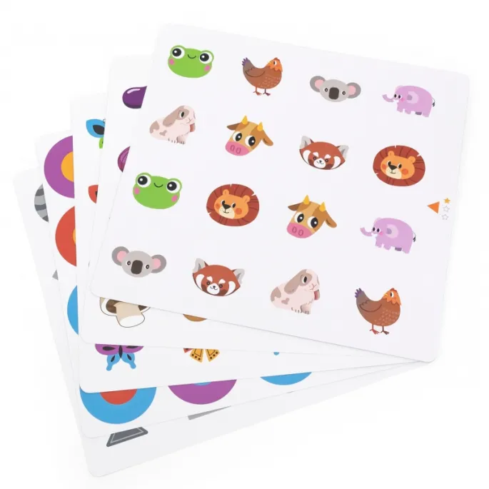 Edukacyjna gra pamięciowa z naturalnego drewna