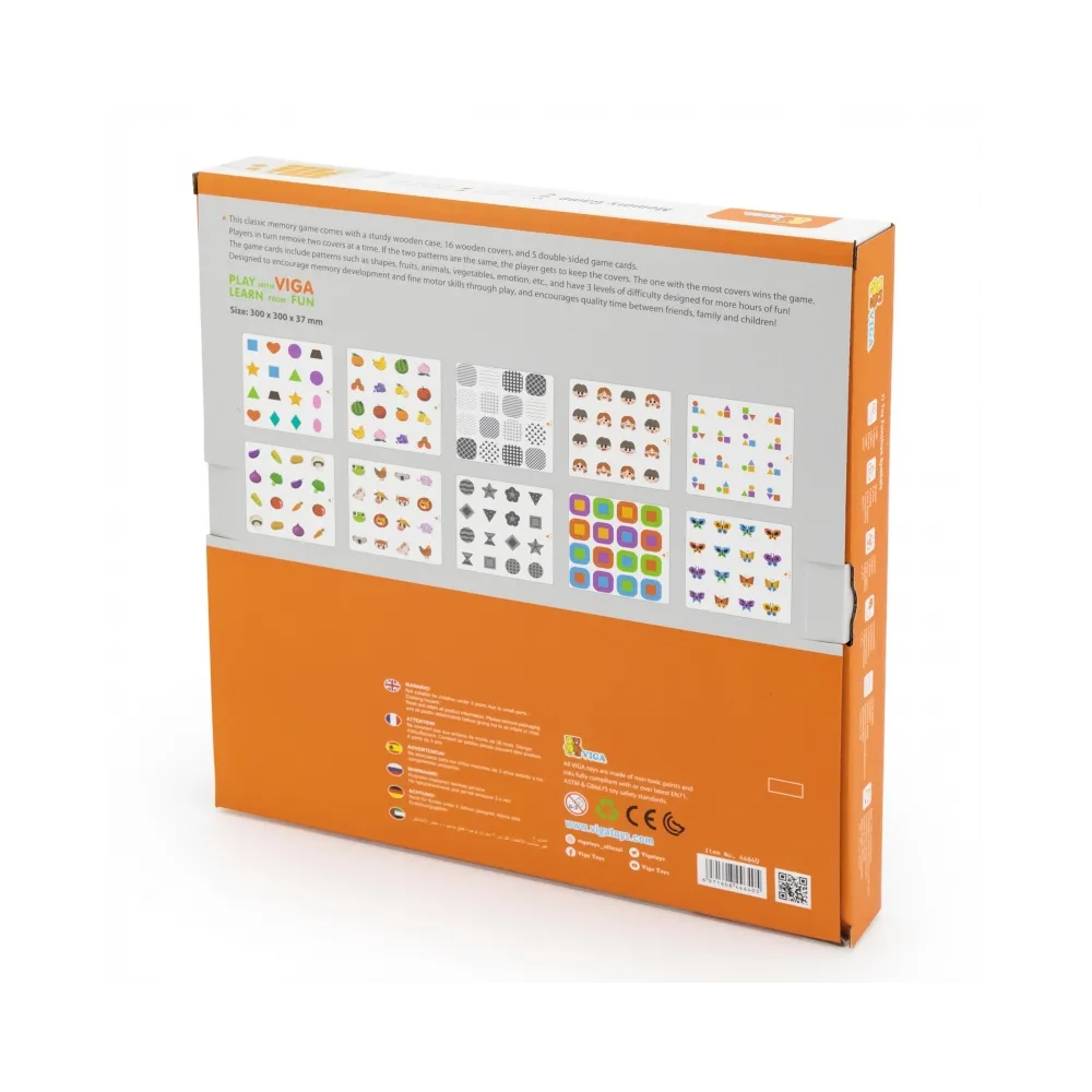 Viga Memory Gra Pamięciowa Zgadnij Obrazki 10 Kart Montessori