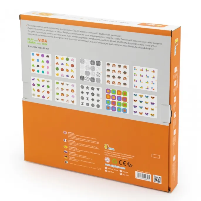 Drewniana gra pamięciowa w estetycznym opakowaniu