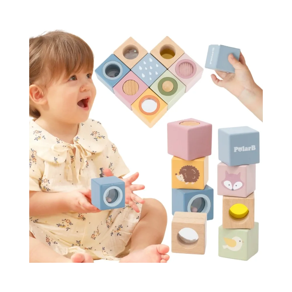VIGA Drewniane Klocki Sensoryczne PolarB