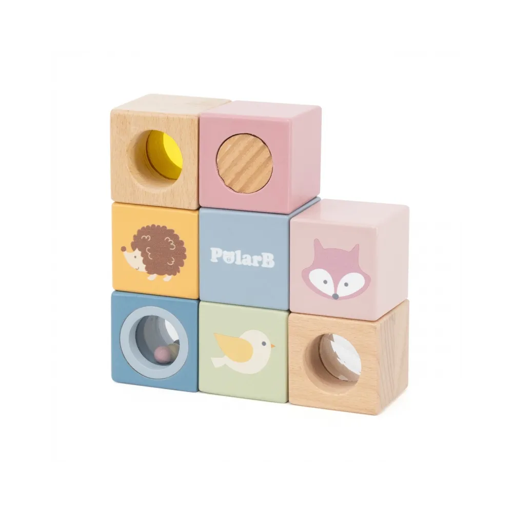 VIGA Drewniane Klocki Sensoryczne PolarB