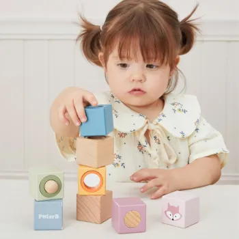 VIGA Drewniane Klocki Sensoryczne PolarB