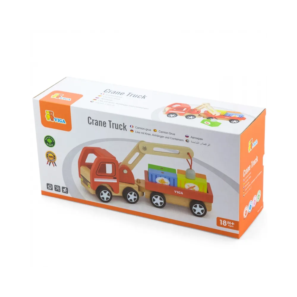 Dźwig z kontenerami idealny do zabawy w przedszkolu