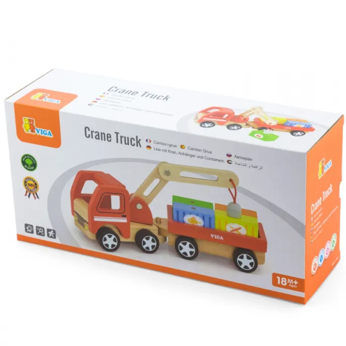 Dźwig z kontenerami idealny do zabawy w przedszkolu