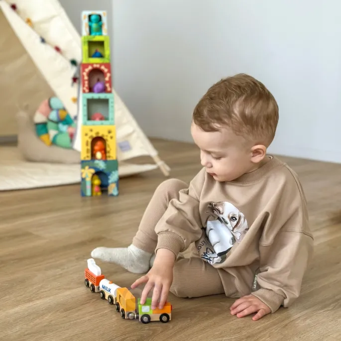 Magnetyczny pociąg do zabawy w farmę