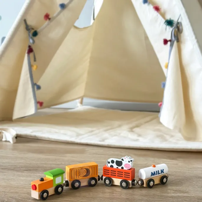 Pociąg rolniczy rozwijający koordynację ręka-oko