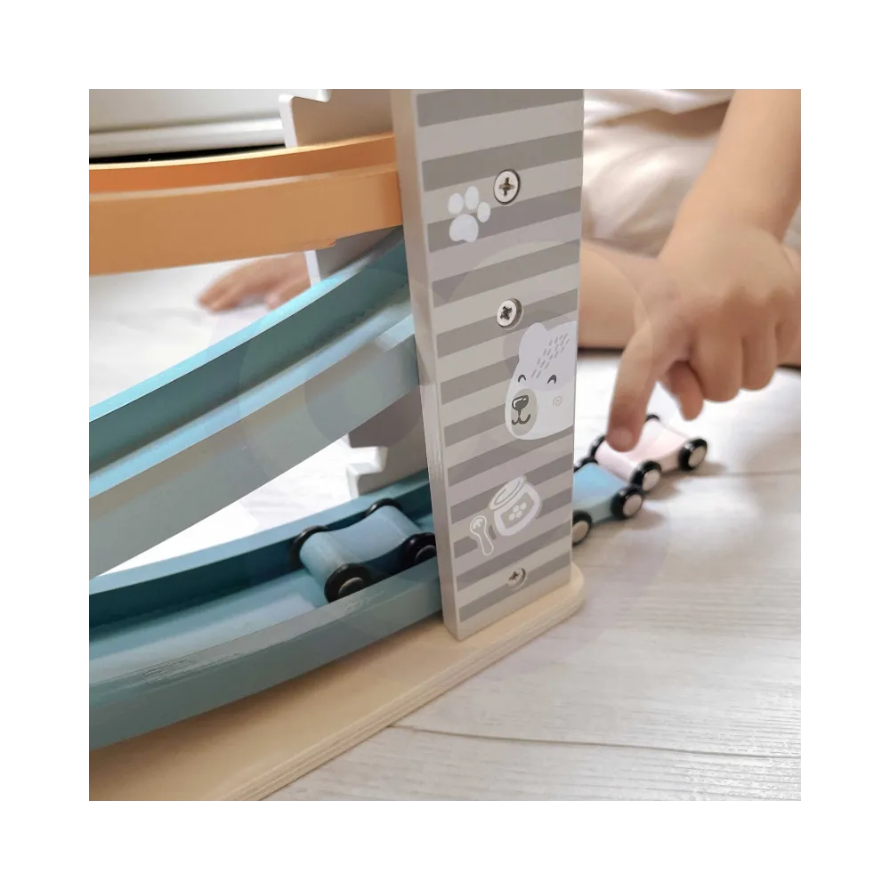 VIGA PolarB Drewniana Zjeżdżalnia Dla Samochodzików Tor Wyścigowy