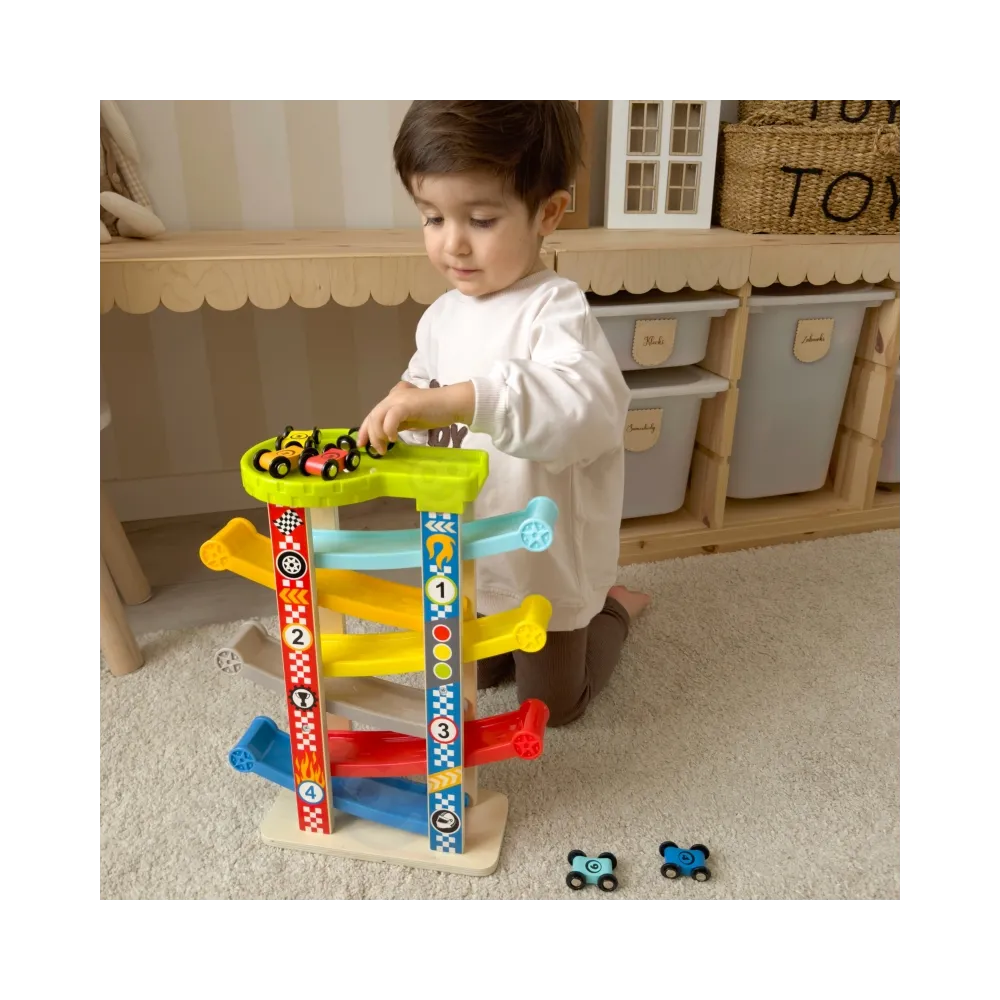 TOOKY TOY Kolorowa Zjeżdżalnia Tor Dla Samochodów