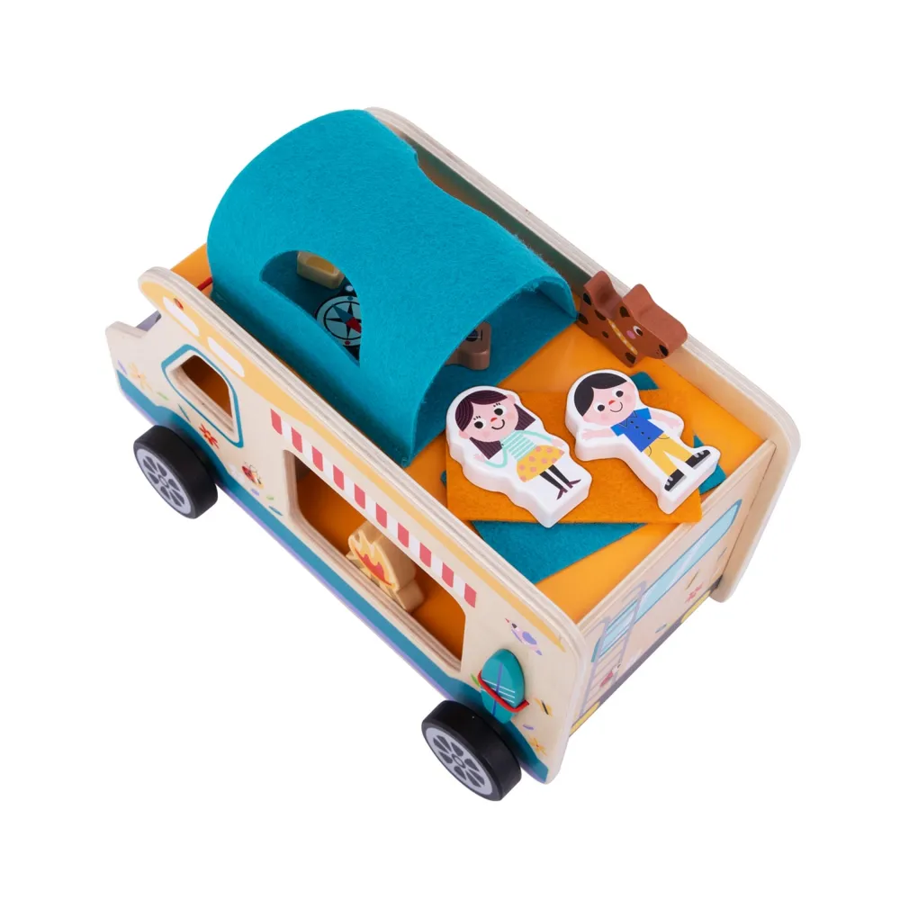TOOKY TOY Drewniany Kamper Postacie Kemping