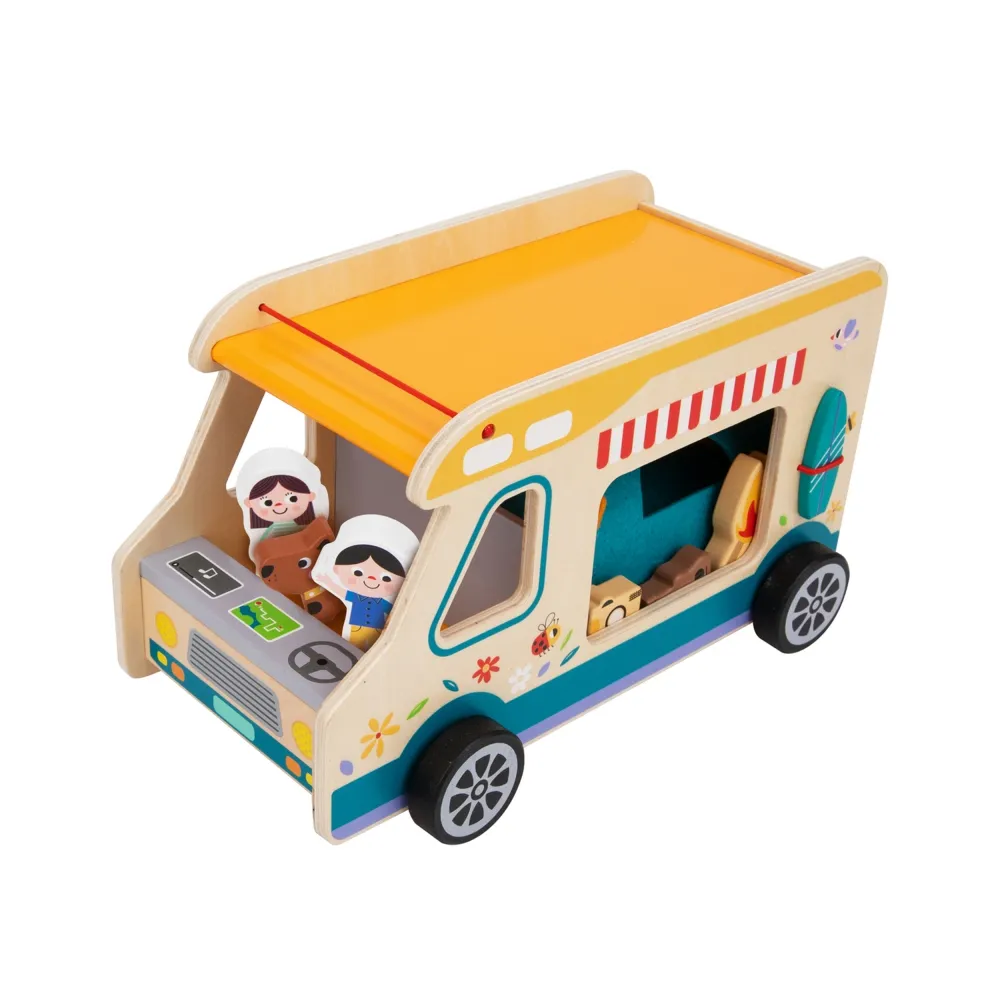 TOOKY TOY Drewniany Kamper Postacie Kemping