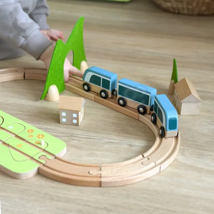 Zestaw pociąg i tor do nauki przez zabawę