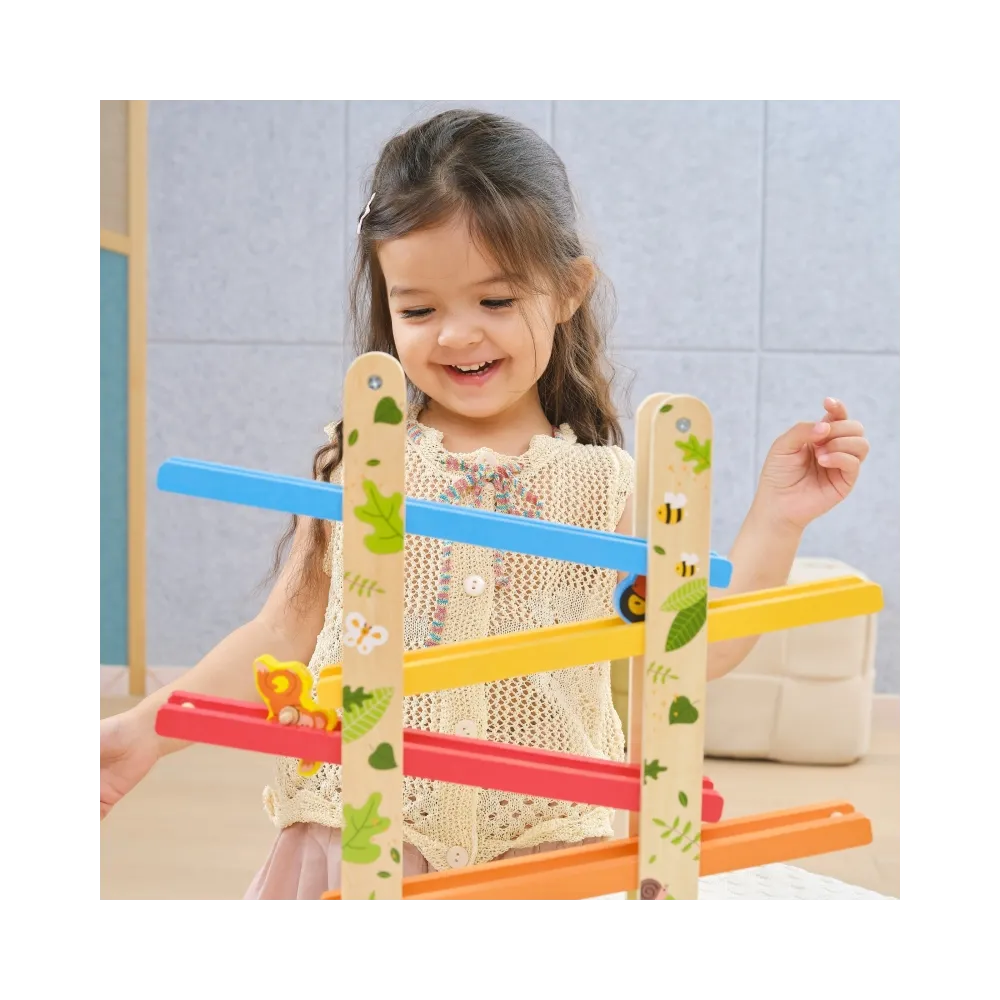 VIGA Drewniana Zjeżdżalnia dla Zwierzątek Dżungla 7 el.