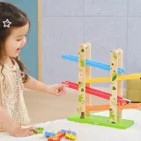 VIGA Drewniana Zjeżdżalnia dla Zwierzątek Dżungla 7 el.