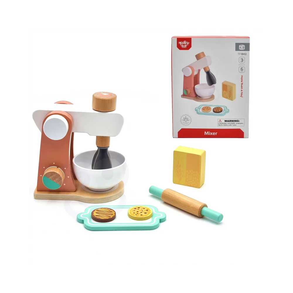 TOOKY TOY Drewniany Mikser Zestaw dla Dzieci + Akcesoria