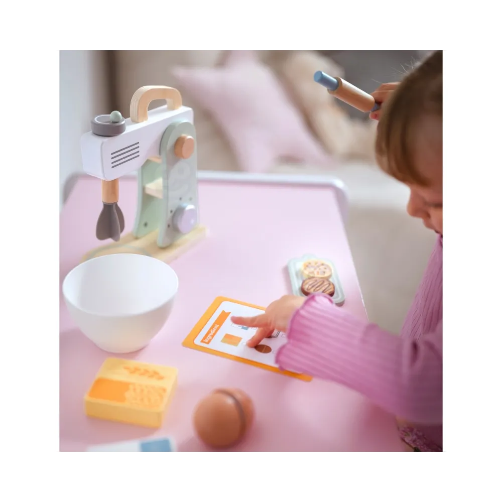 WOOPIE GREEN Drewniany Mikser Kuchenny Blender z Akcesoriami 11 el.