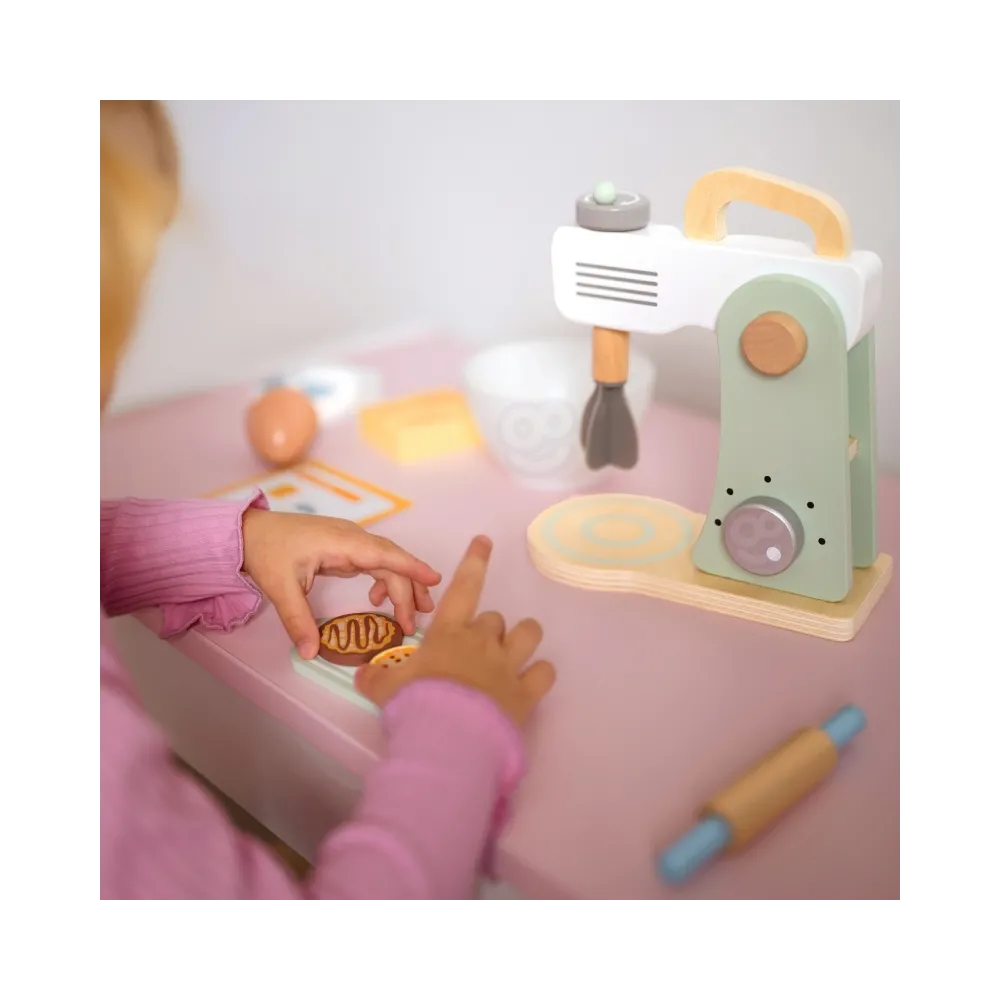 WOOPIE GREEN Drewniany Mikser Kuchenny Blender z Akcesoriami 11 el.