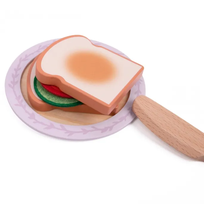 Wysokiej jakości drewniany toster z wyskakującymi tostami