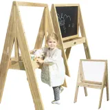 Drewniana sztaluga edukacyjna dla małych artystów