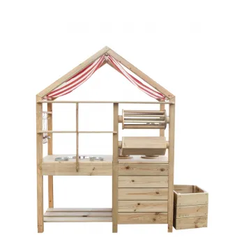 Zestaw kreatywny – drewniana kuchnia outdoor z piekarnikiem i zlewem