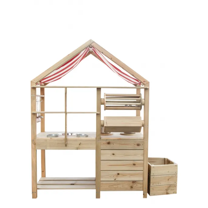 Zestaw kreatywny – drewniana kuchnia outdoor z piekarnikiem i zlewem