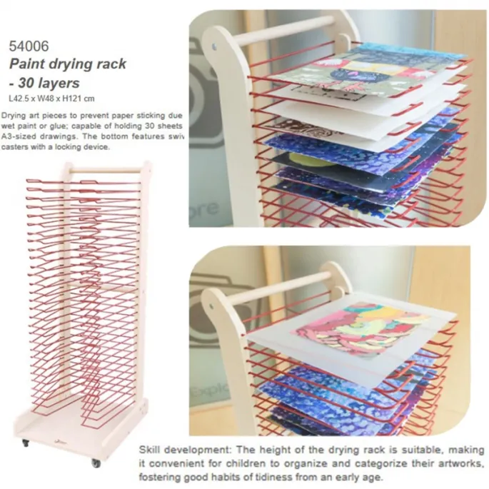Ekologiczny stojak do suszenia rysunków dziecięcych