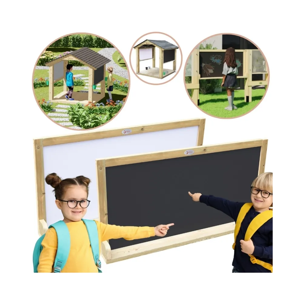CLASSIC WORLD EDU Drewniana Tablica Dwustronna Kredowa- Magnetyczna Edukacyjna