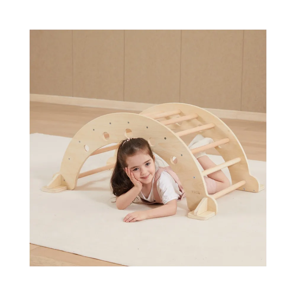 VIGA Drewniany Bujak Naturalny Montessori