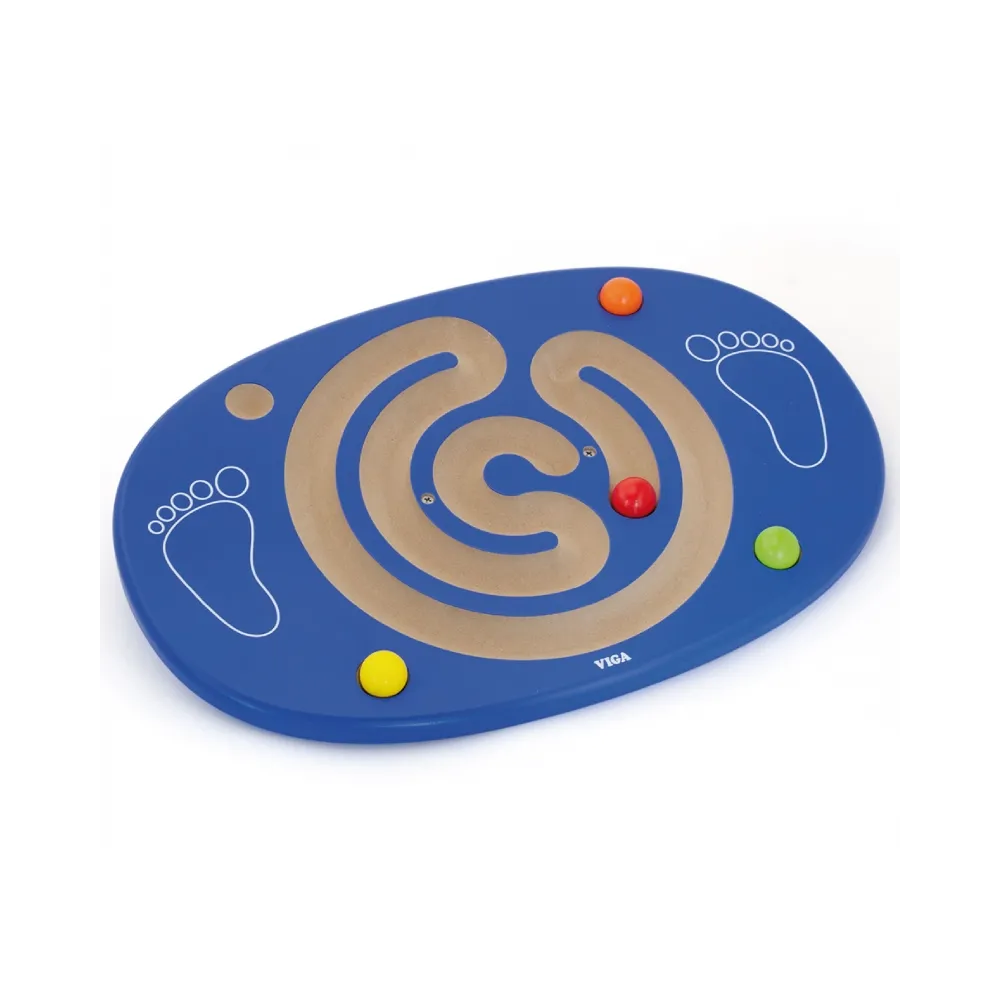 VIGA Sensoryczna Drewniana Deska do balansowania z labiryntem