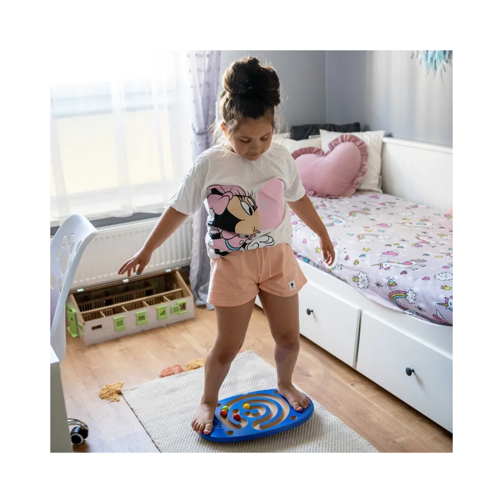 VIGA Sensoryczna Drewniana Deska do balansowania z labiryntem