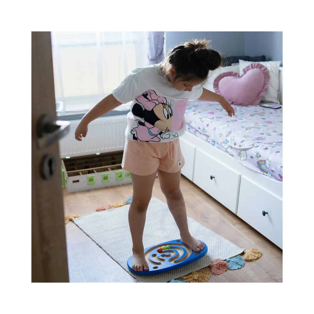 VIGA Sensoryczna Drewniana Deska do balansowania z labiryntem