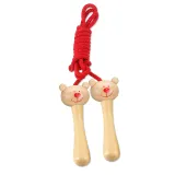 Kolorowa skakanka drewniana dla chłopców i dziewczynek – motyw misia