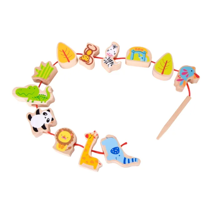 Klocki z motywami zwierząt edukacyjne