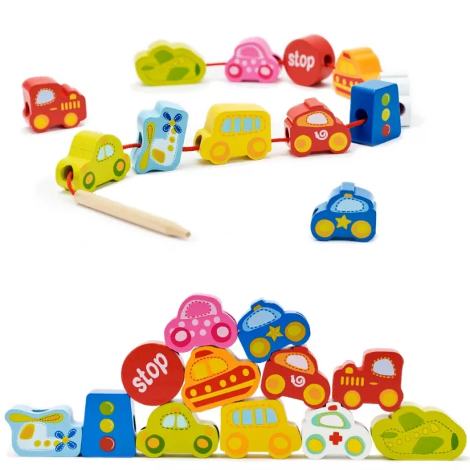 Klocki edukacyjne w kształcie pojazdów